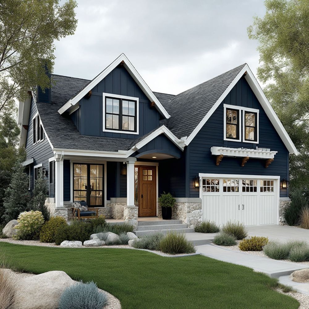Navy two-story home in central Iowa — All Midwest Radon
